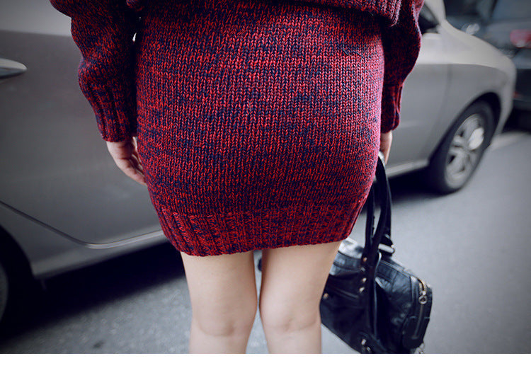 Sexy Knitted Two Pieces Sheath Dresses