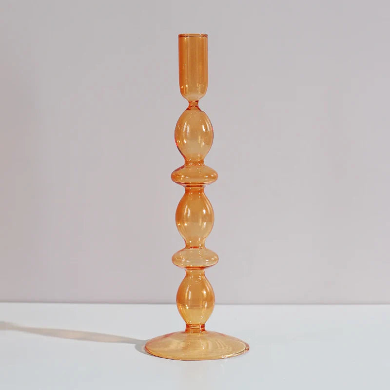 Nordic Glass candle holders, romantic Dinner home decoration, candlestick for birthday wedding, candle holder portavelas decor
