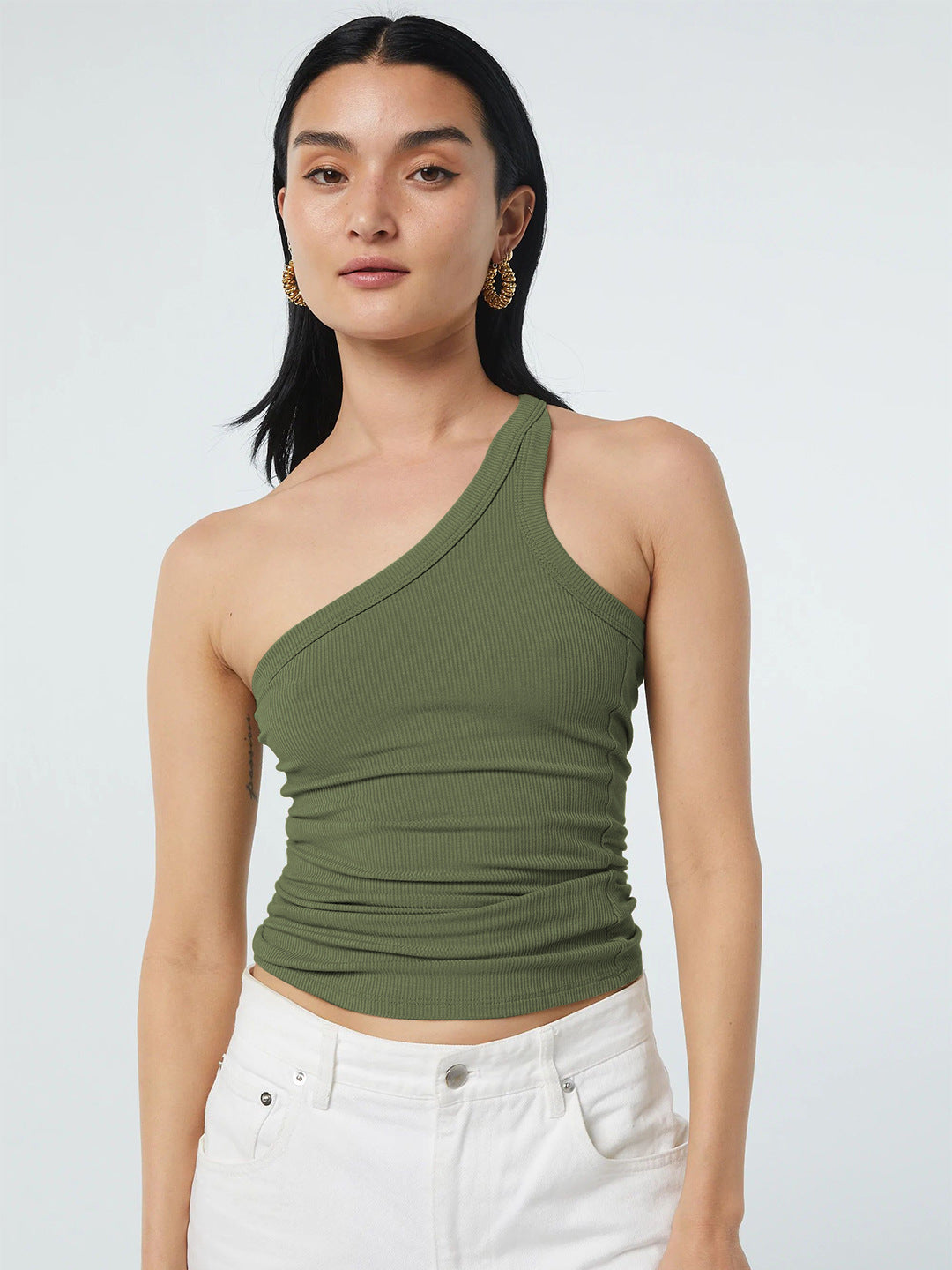 Fashion One Shoulder Summer Tank Tops