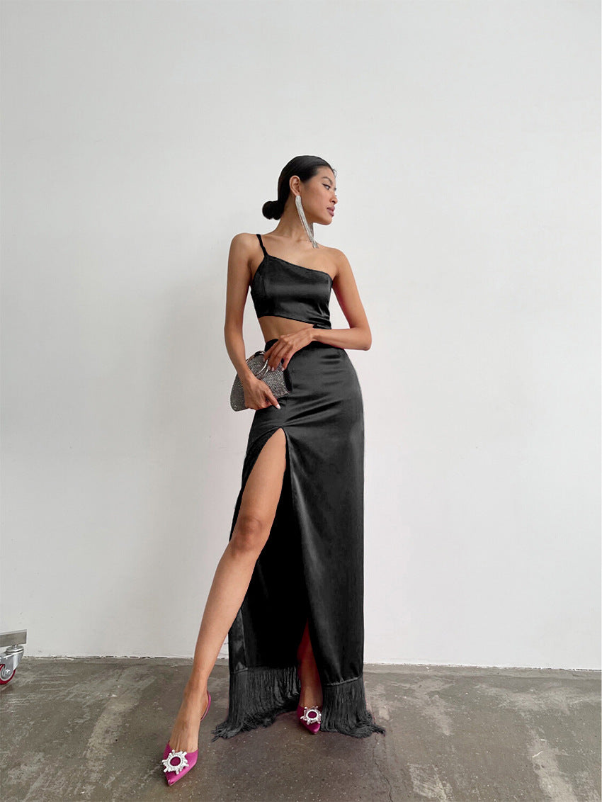 Summer Sexy Tassels Long Sheath Dresses for Party