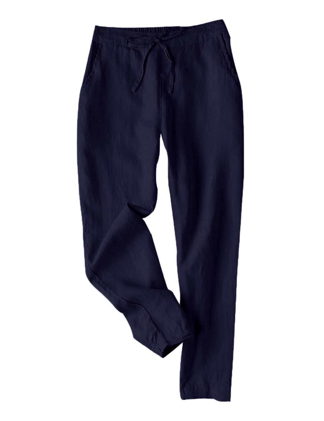 Casual Linen Drawstring Women Pants