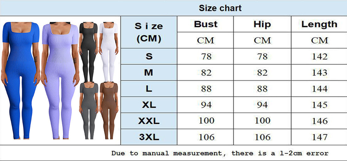 Sexy Short Sleeves Sports Jumpsuits for Women