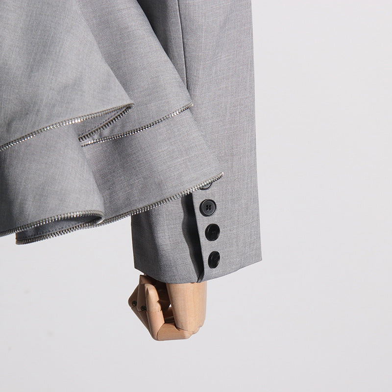 Designed Ruffled Women Blazer Tops