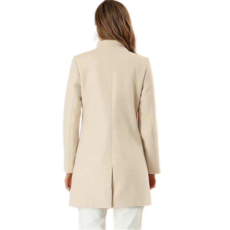 Fashion Popular Socket 3-breasted Slim-fit Women Coat