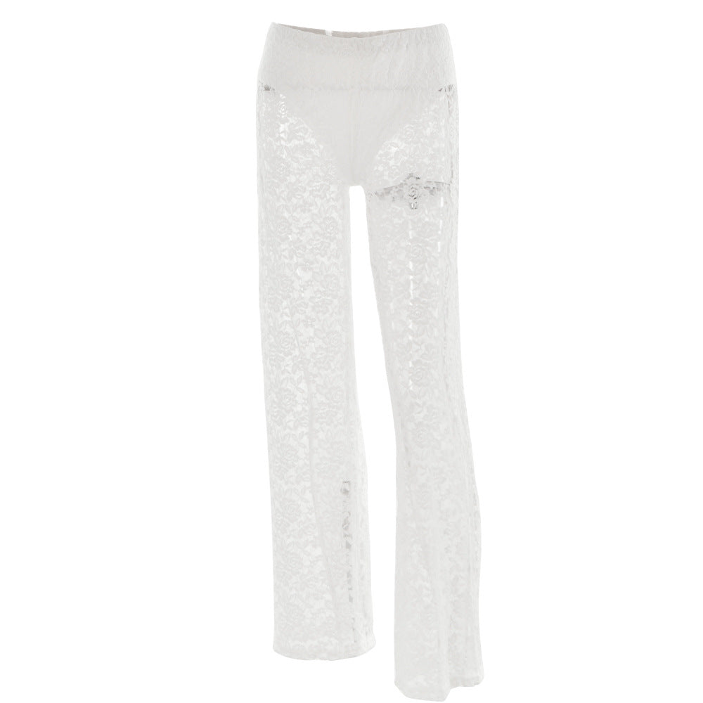 Sexy See Through Summer Wide Legs Pants