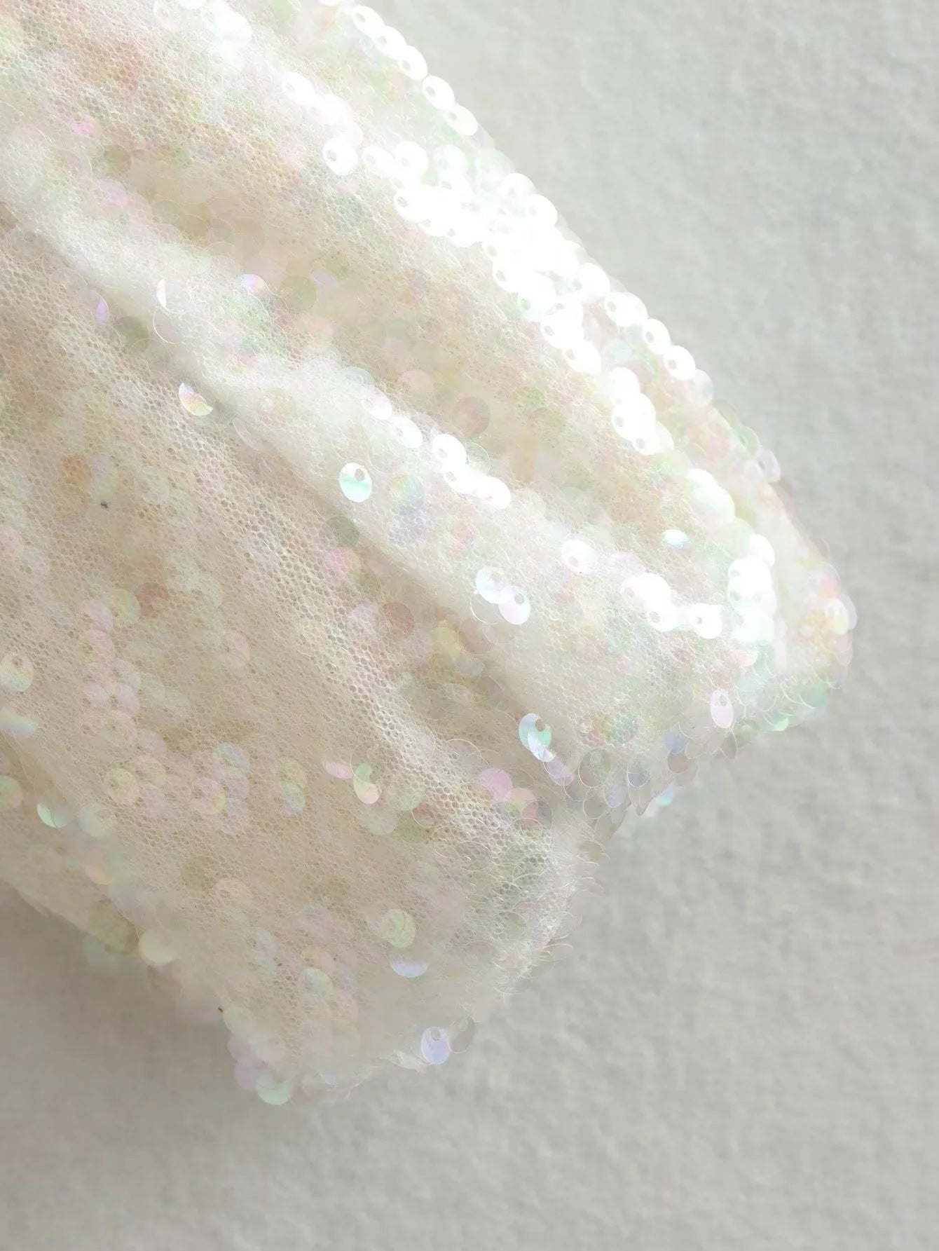 Fashion Sequined Round Neck Top Coats