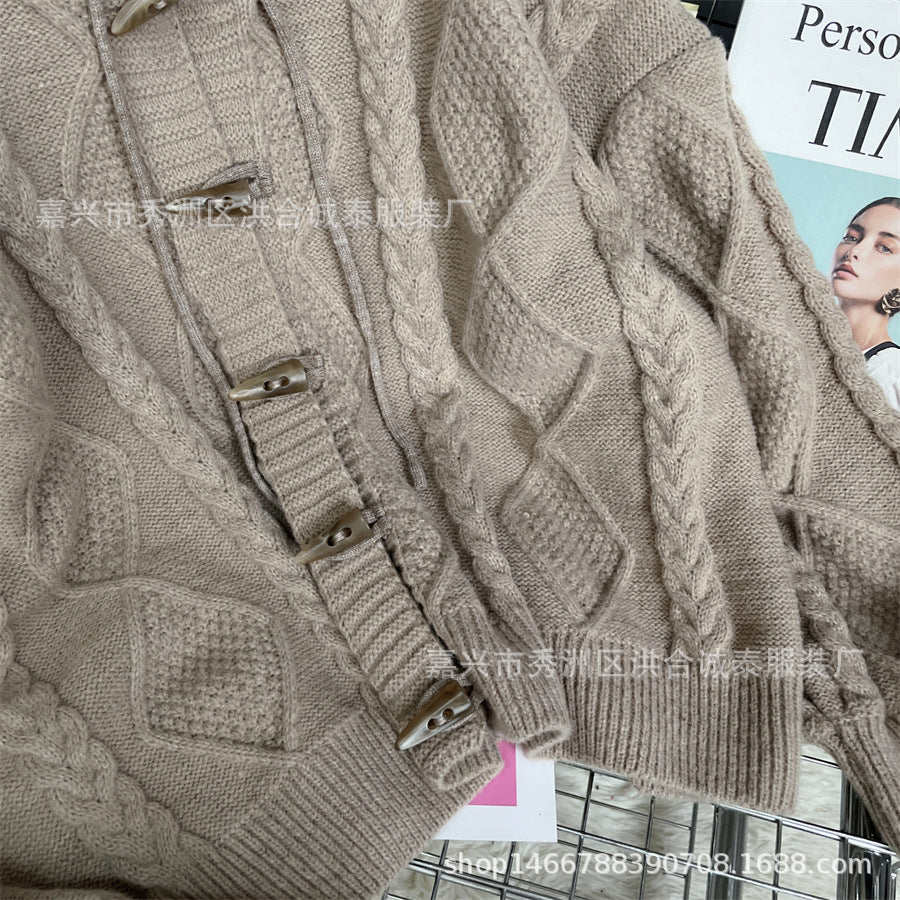Soft Lazy Knitted Women Cardigan Sweaters