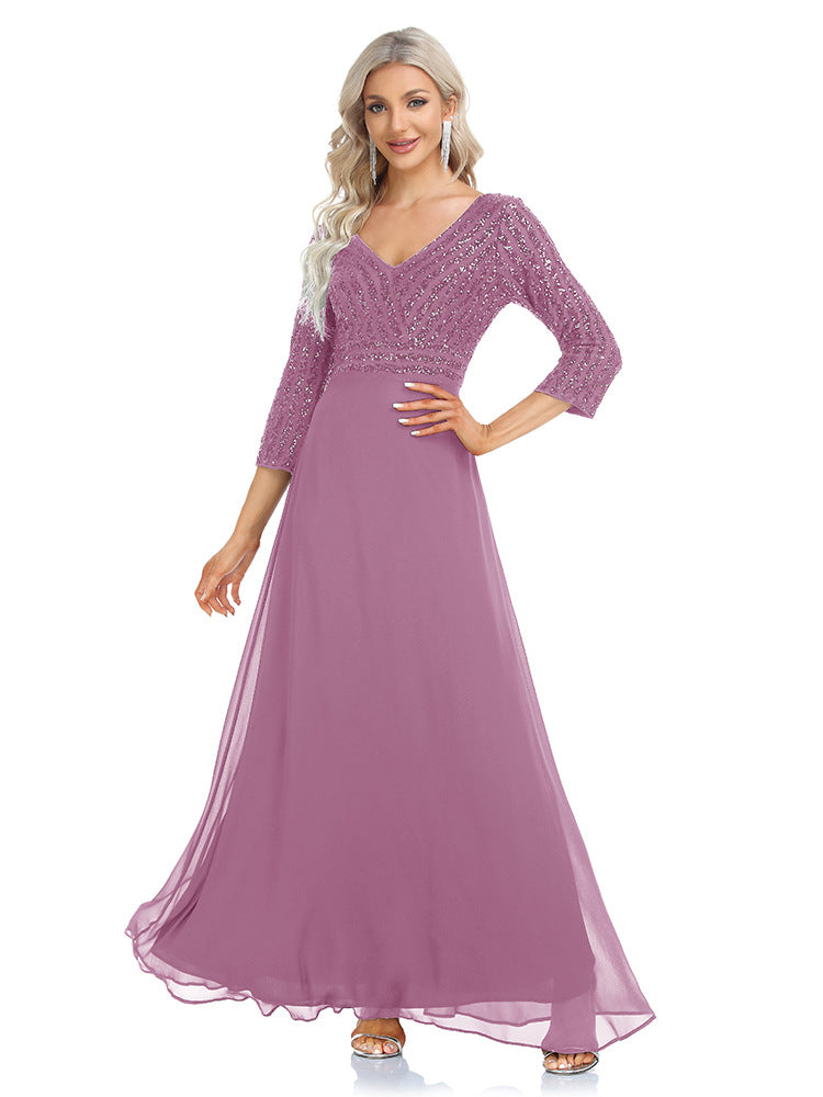 Elegant Chiffon A Line Evening Dresses/bridesmaid Dresses