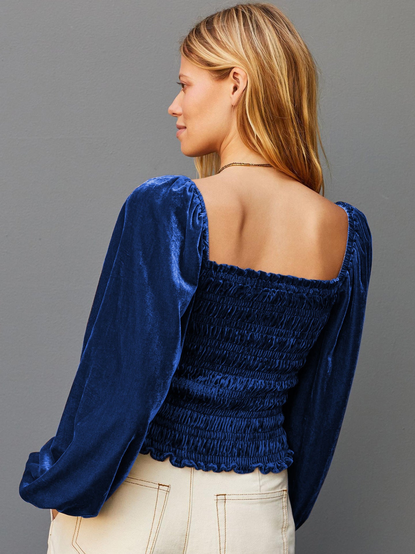 Elegant Designed Velvet Long Sleeves T Shirts