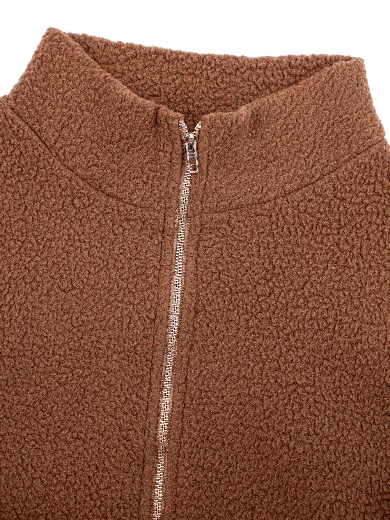 Casual Stand Collar Long Sleeves Velvet Coats