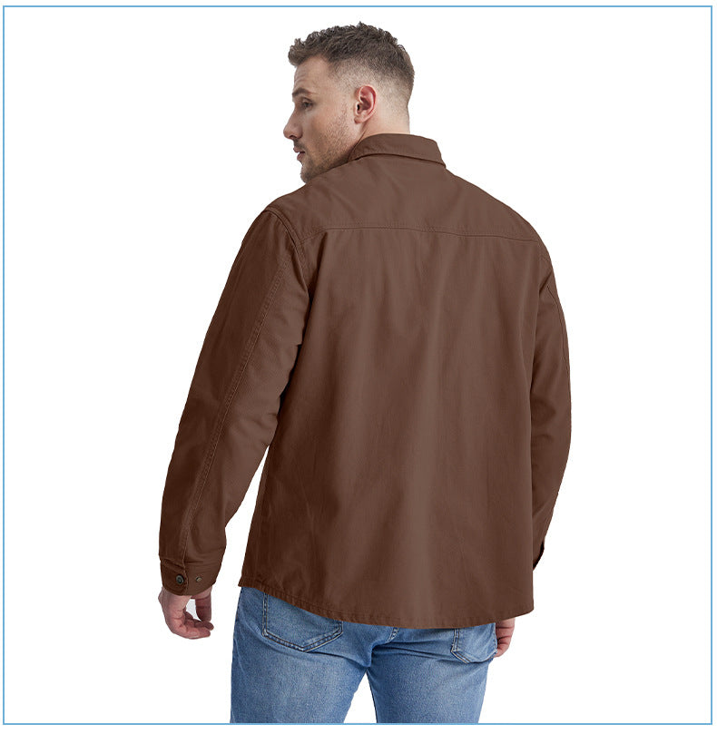 Casual Cotton Plus Sizes Long Sleeves Shirts for Men