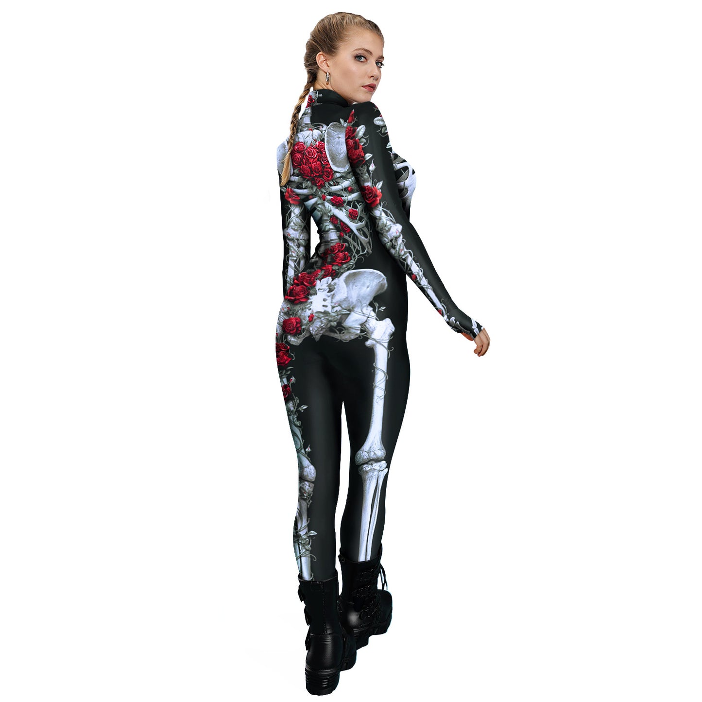 Halloween Skeleton Long Sleeves Jumpsuits Cosplay Costumes