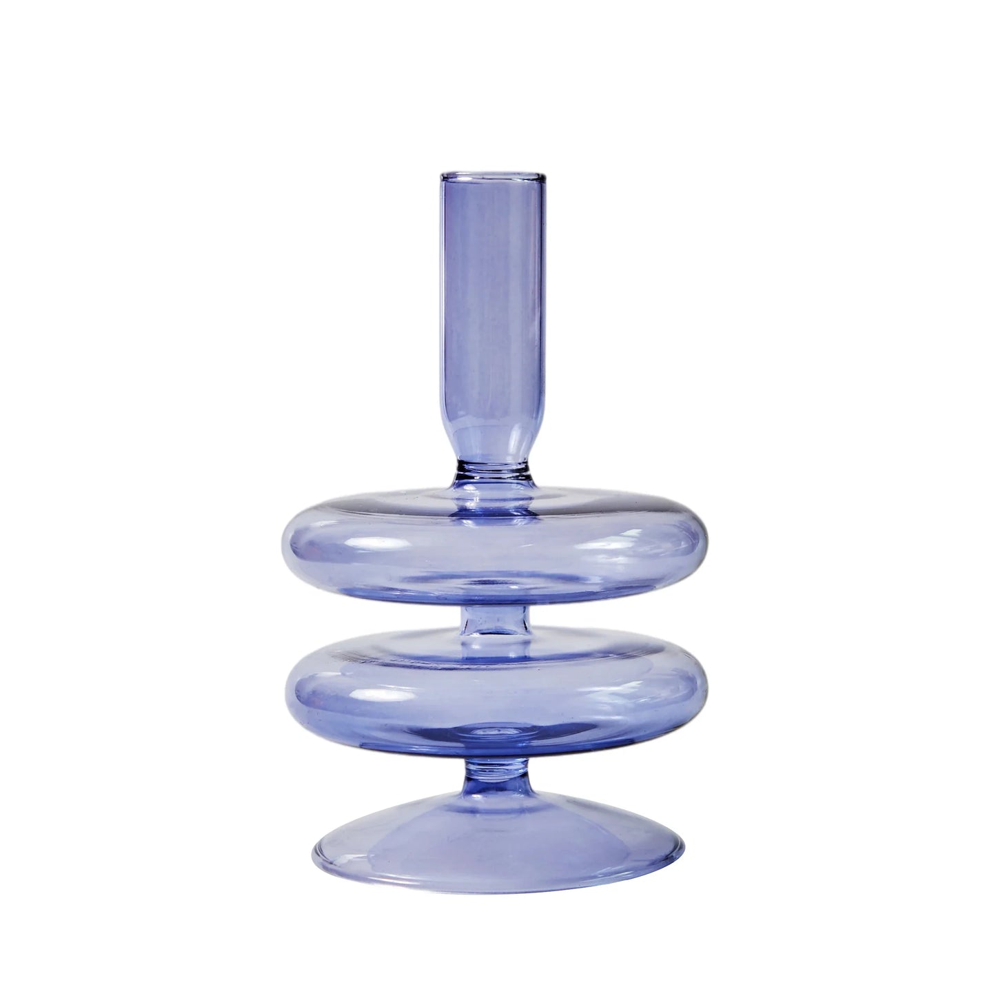 Lilac Candle Holders Glass Candlestick holder for Wedding Table Centerpieces Nordic Vase Home Decoration Gift
