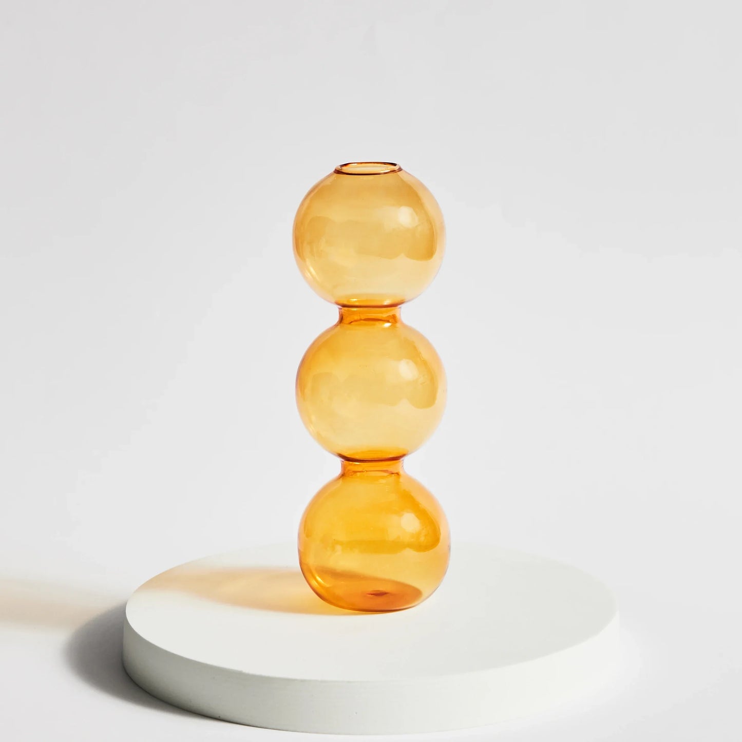 Nordic Orange Glass Taper Candle Holder Creative Home Decor Wedding Party Dinner Candlelight Decoration Living Room Candlestick