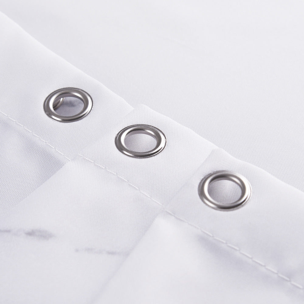 White Marble Shower Curtains-STYLEGOING