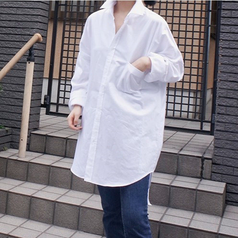 Casual Cotton White Plus Sizes Women Shirts
