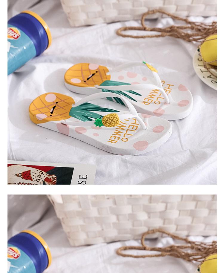 Cute Soft Pineapple Flip-flops Beach Slippers-STYLEGOING