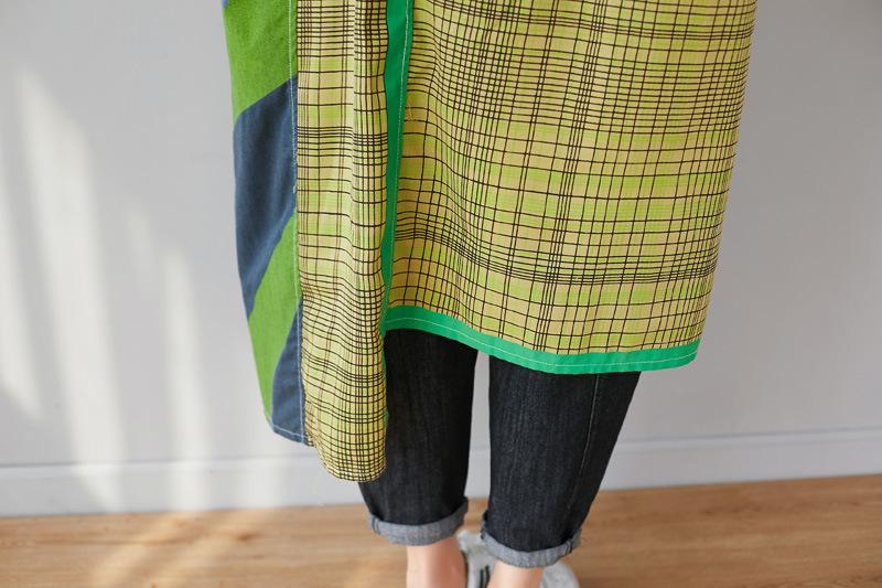Irregular Split Jointing Demin Women Long Shirts-STYLEGOING