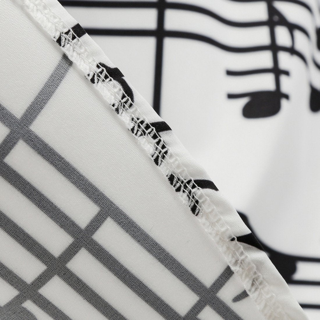 White Musical Not Print Sleeveless Vintage Dresses