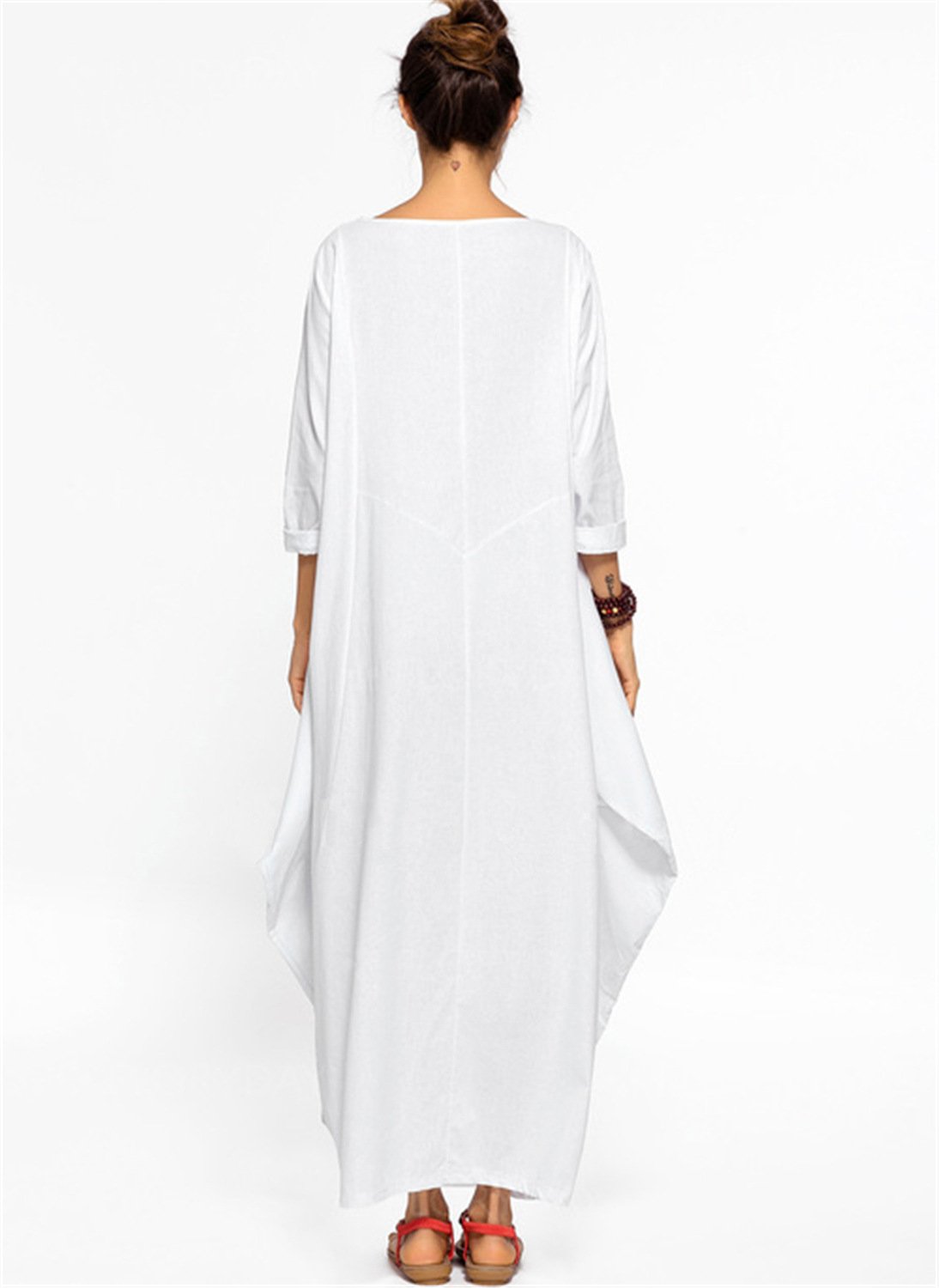 Plus Sizes Women Fall Long Cozy Dresses-STYLEGOING