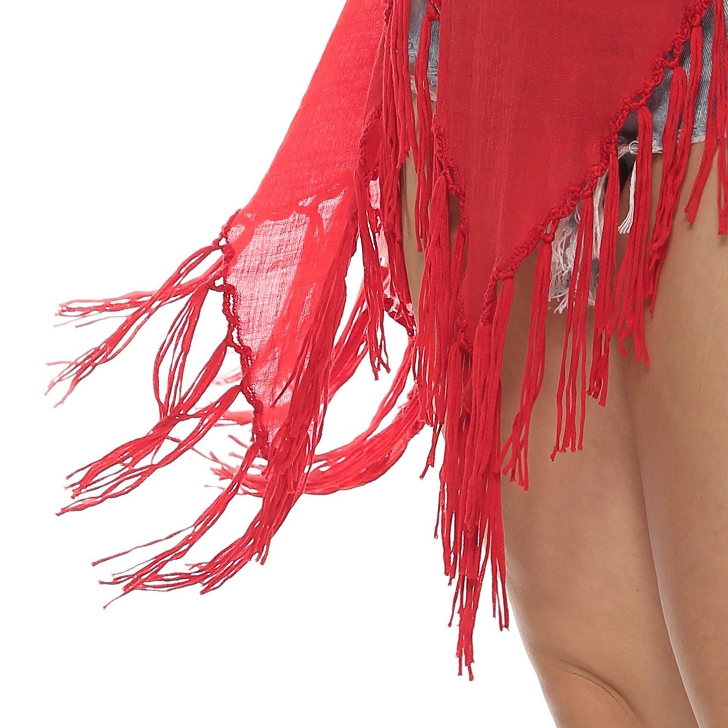 Women Plus Sizes Tassel Cover Ups-STYLEGOING