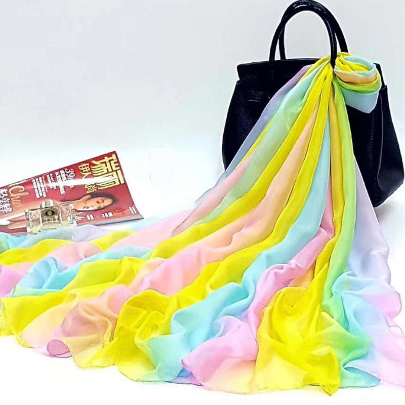 Rainbow Color See Through Summer Beach Towel