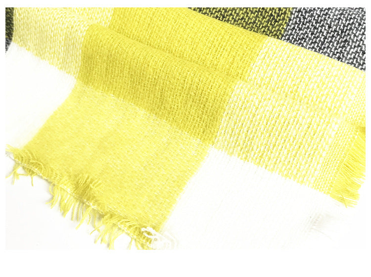 Winter Warm Plaid Scarves for Women