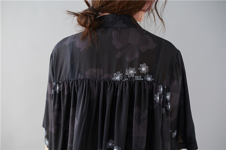 Summer Fashion Plus Sizes Chiffon Shirts Dresses