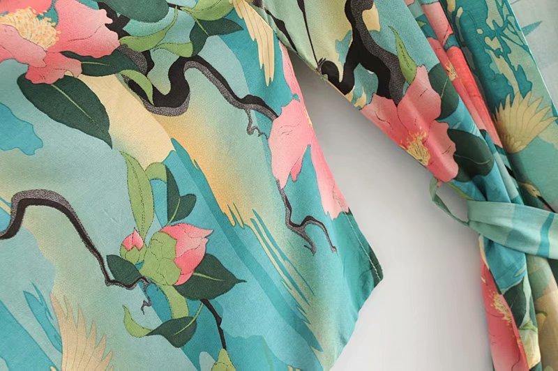 Bohemia Lotus Kimono Cover Ups-STYLEGOING