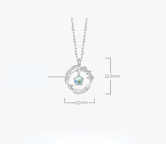 Feather Design Sterling Sliver Necklace