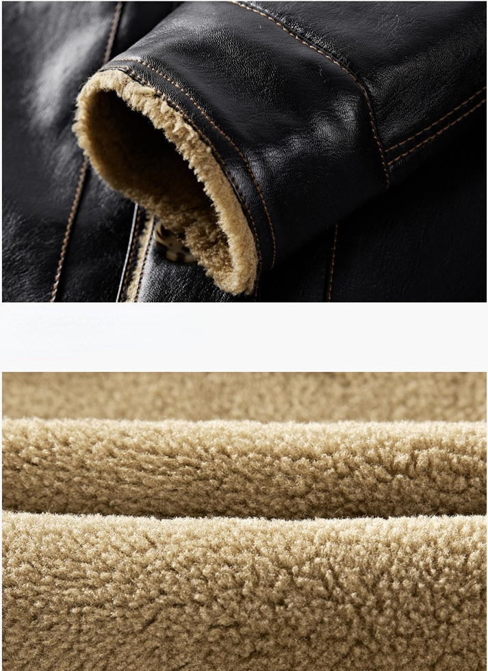 Men's Turnover Collar Faux Fur Warm's Jacket Coat