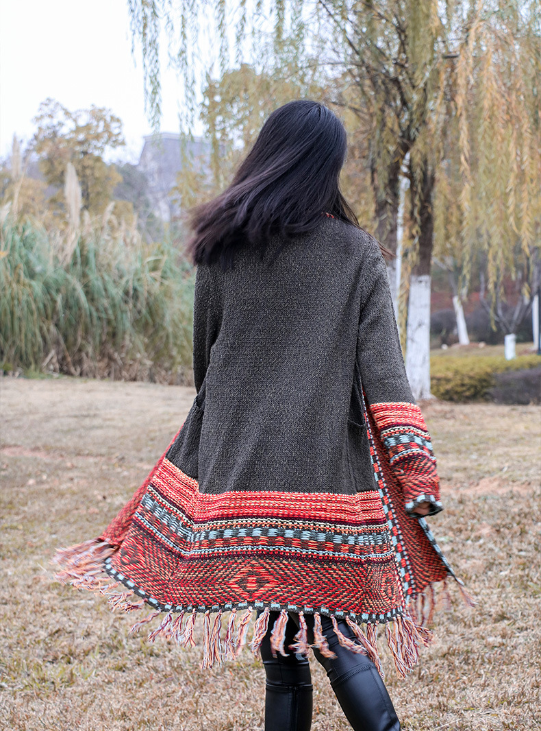 Vintage Tassel Kitting Fashion Cardigans for Women-STYLEGOING