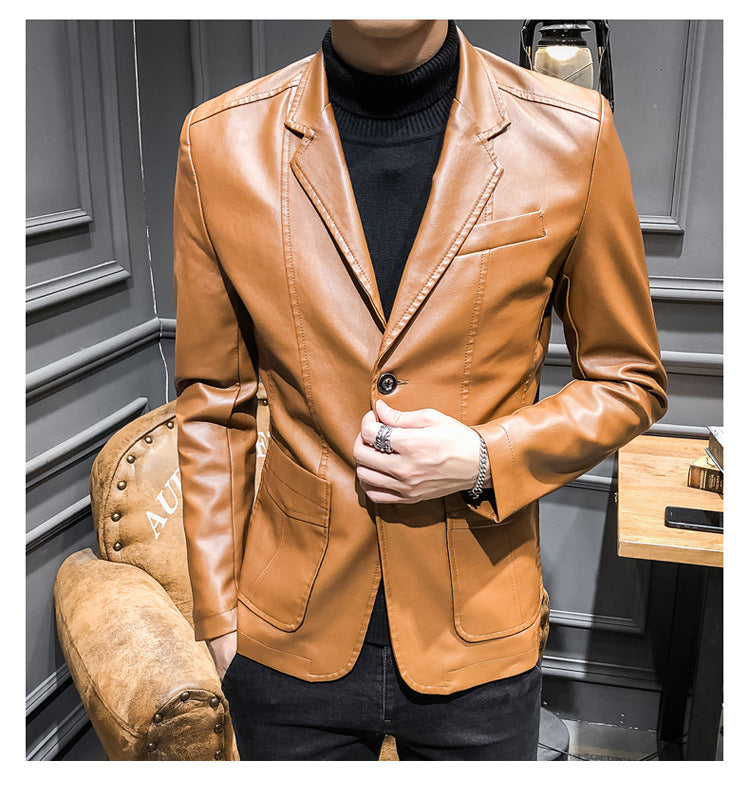 Casual Men's PU Jacket Overcoat
