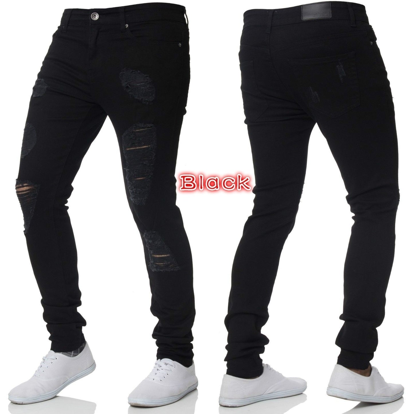 Casual Broken Holes Men's Jean Pants