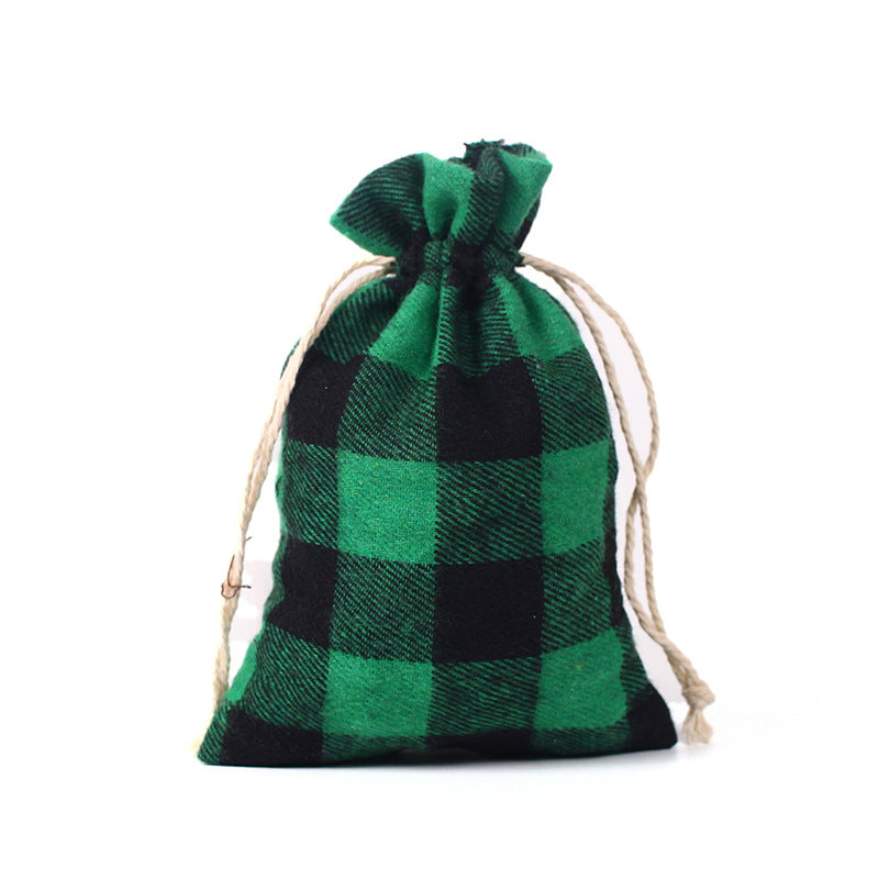 Red&Green Cotton Christmas Gift Bags 50pcs/Set