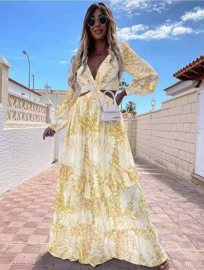 Summer Long Sleeves Maxi Dresses