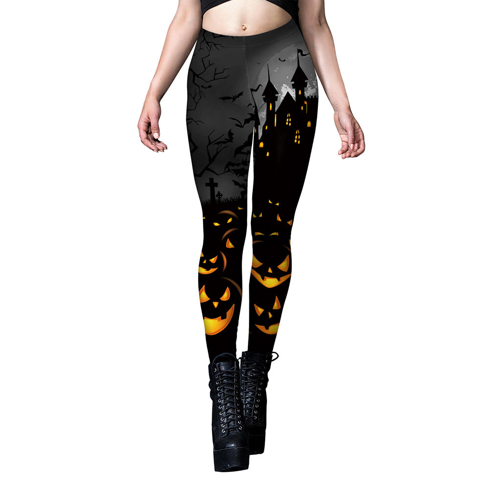 Halloween Print Leggings for Women