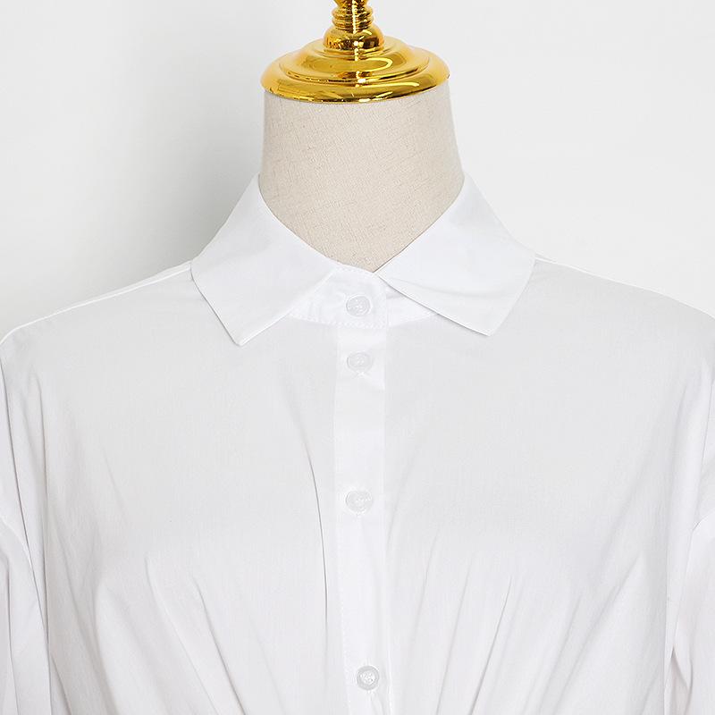 Designed Slim Waist Summer Mini Shirt Dresses-STYLEGOING