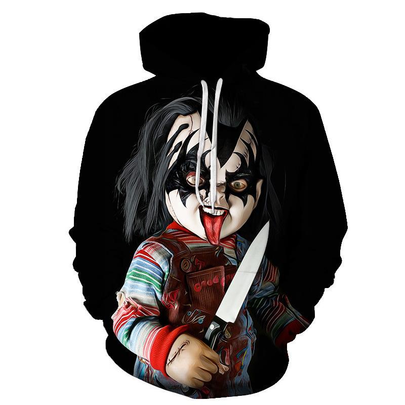 Halloween 3D Print Casual Pullover Hoodies-STYLEGOING