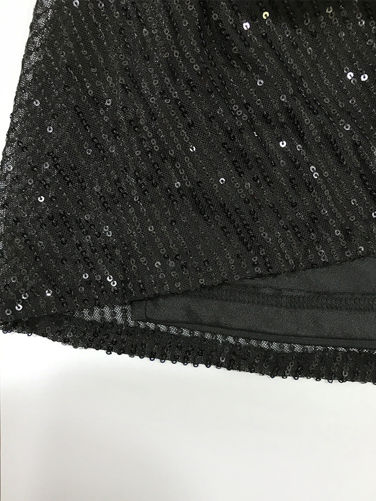 Sexy Sequined Party Little Black Dresses