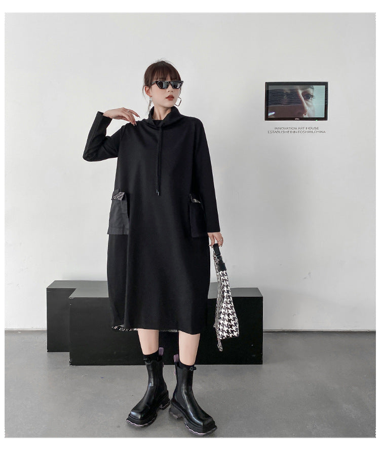 Vintage Turtleneck Winter Long A Line Dresses
