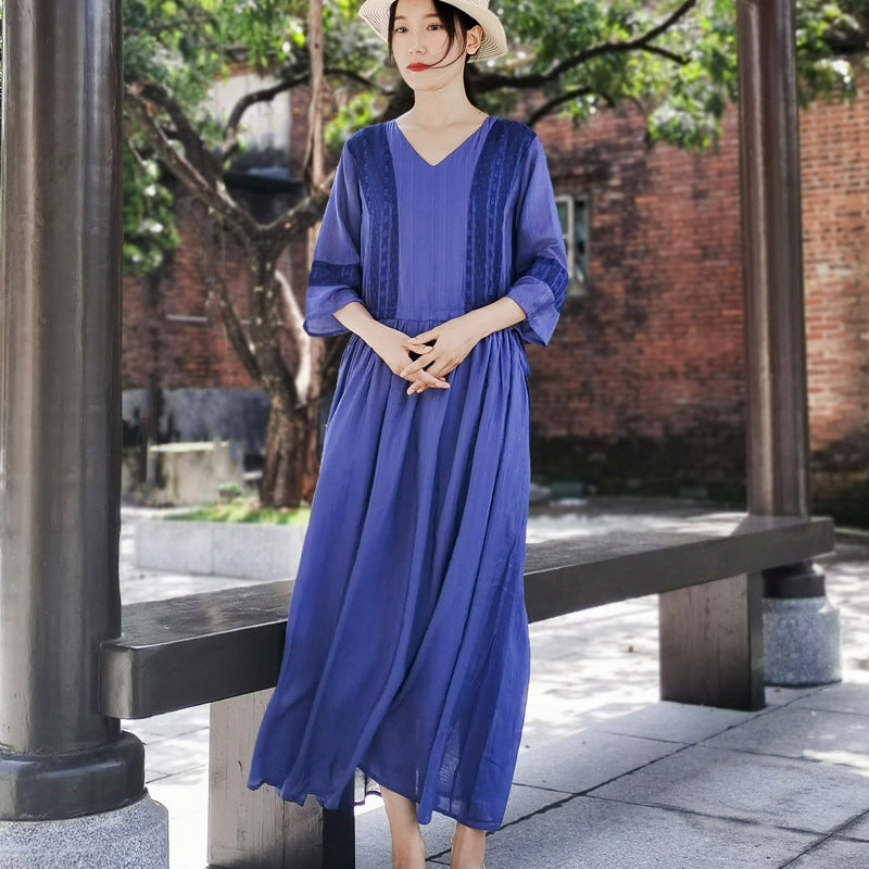 Ethnic Women Summer Linen Dresses