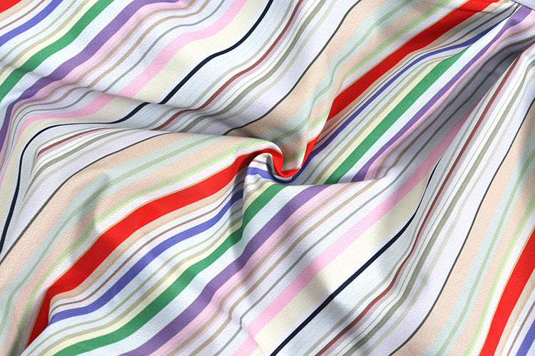 Vintage Rainbow Designed Women Fall Dresses