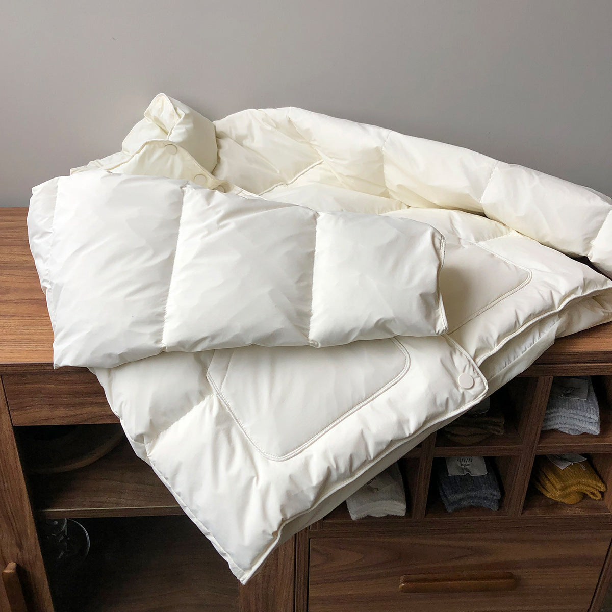 Winter Stand Collar Warm Cotton Short Coats for Women