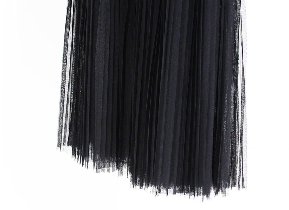 Black Blazer Overcoat and Designed Tulle Skirts