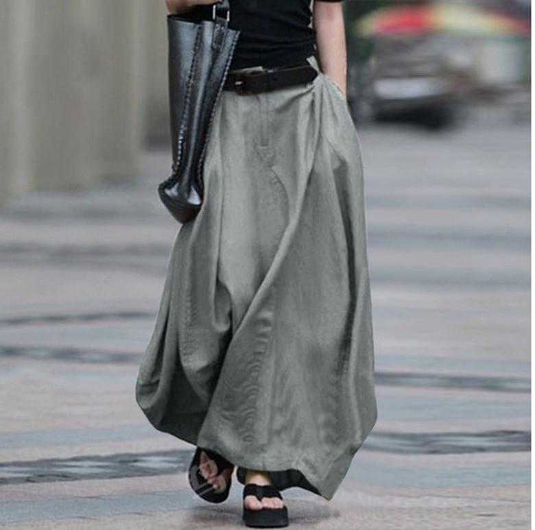 New Elastic Waist Women Plus Size Skirts-STYLEGOING