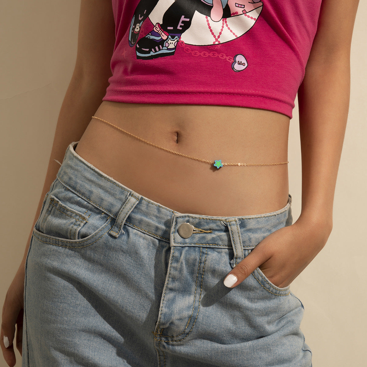 Summer Beach Star Design Metal Waist Chains
