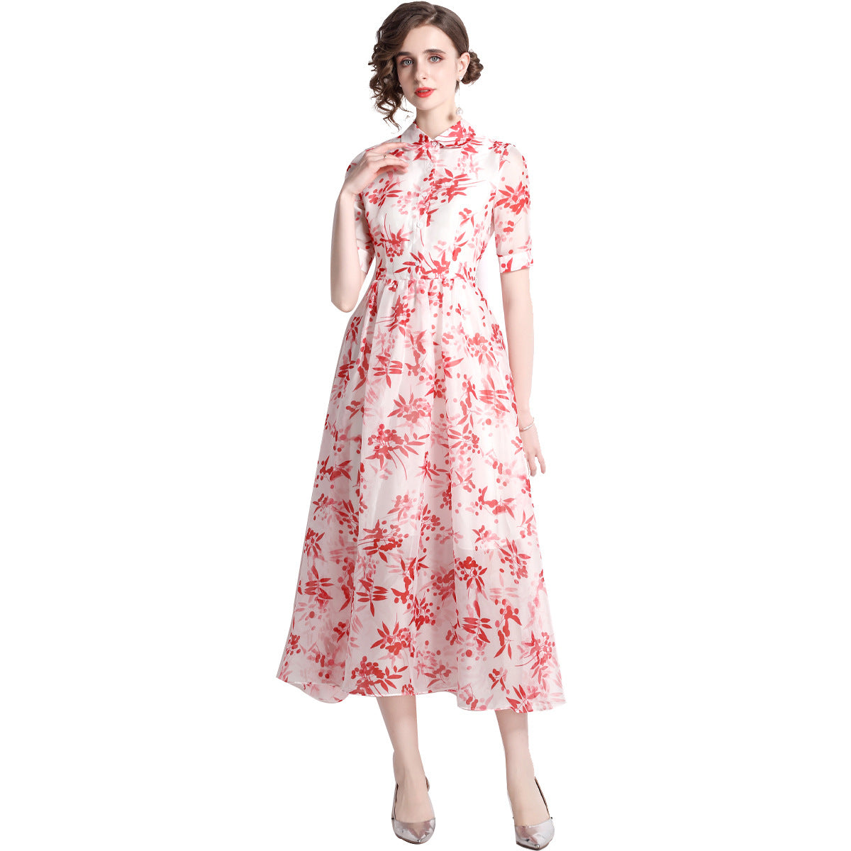 Elegant Chiffon Summer OL Women Dresses