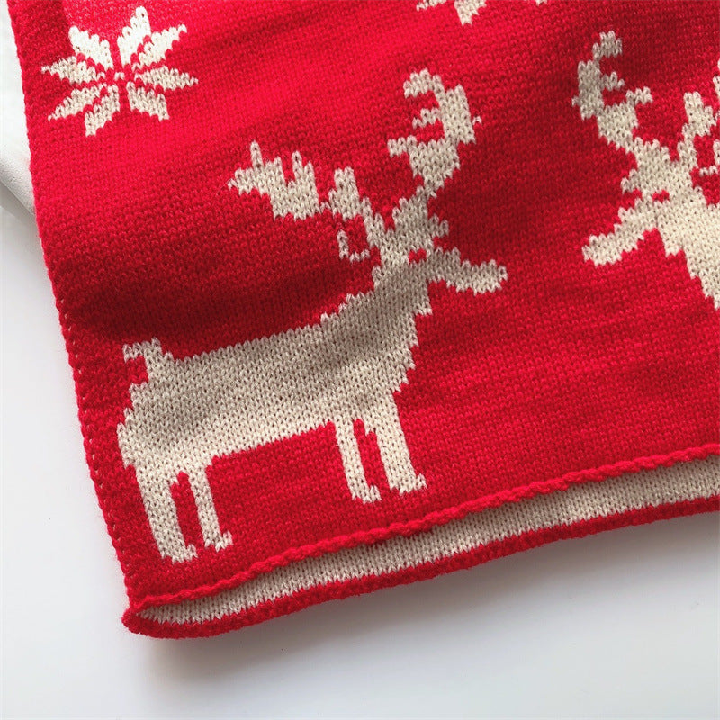 Lovely Warm Knitting Girl's Scarf for Christmas