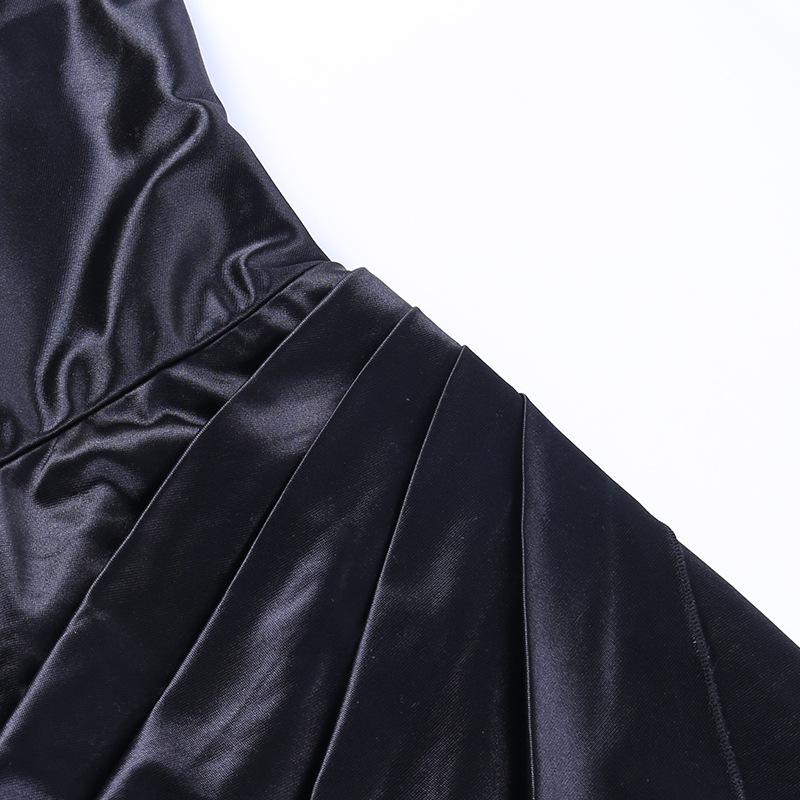 Sexy Split Front Satin Suspender Dresses